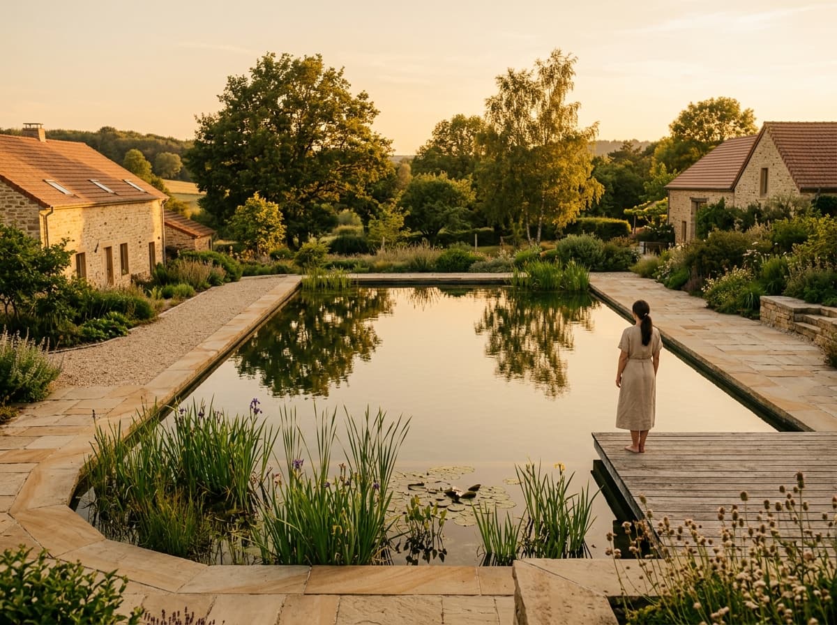 Piscine naturelle réalisé à Koerich en 2024